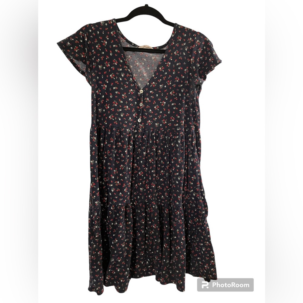 Women's Blue Floral Print Dress By Jessica Simpson